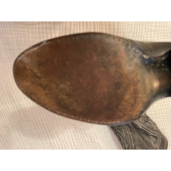 Vintage Tony Lama 8954 Kangaroo Cowboy Boots Men's 8D Brush-Off Gray Black Rare - Picture 8 of 12